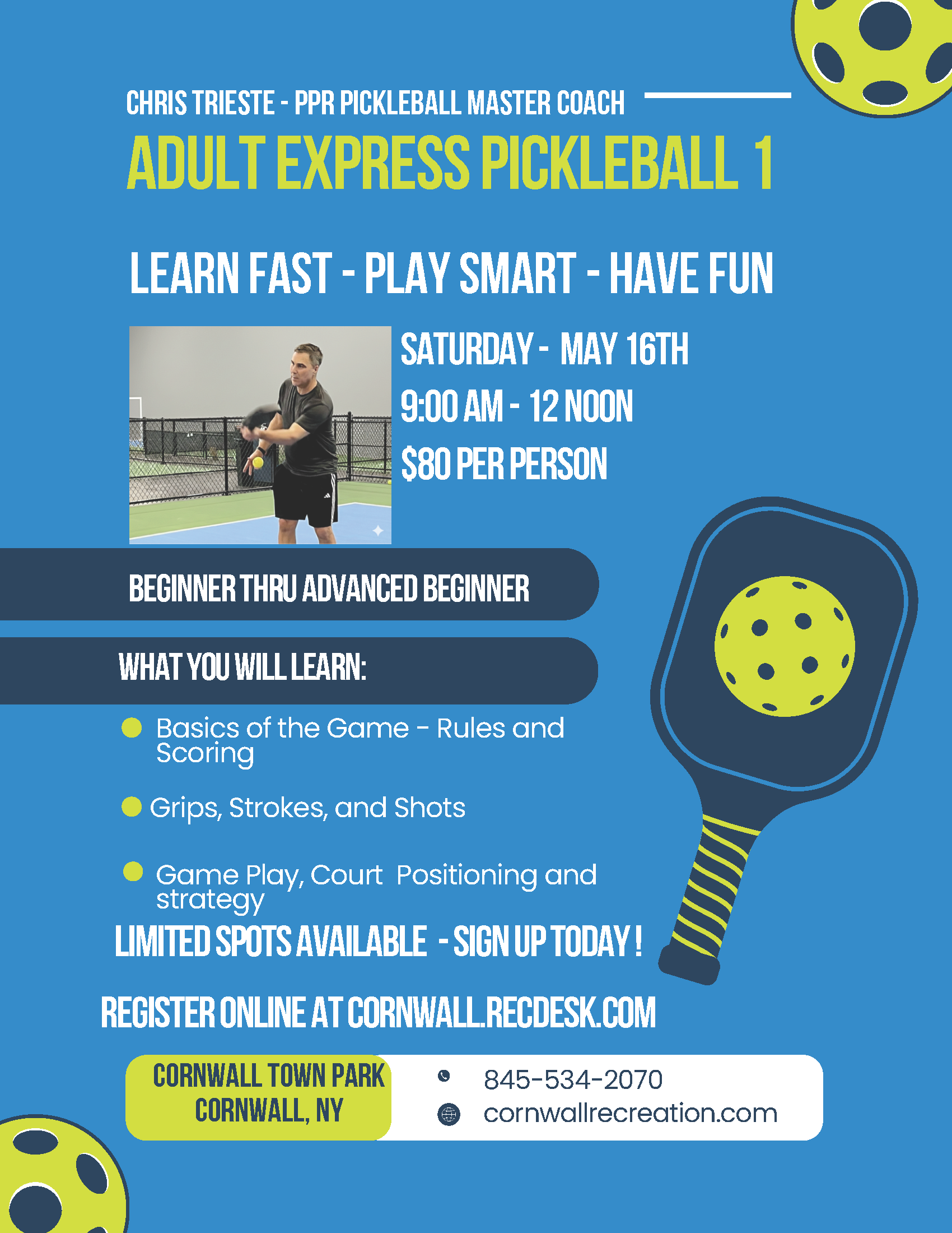 Adult Express Pickleball Session